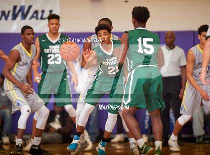 Thumbnail 2 in Tampa Catholic vs. Hillcrest Prep (Holiday Invitational) photogallery.