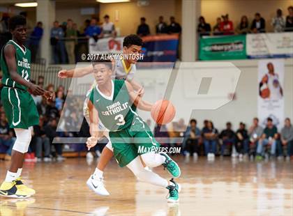 Thumbnail 1 in Tampa Catholic vs. Hillcrest Prep (Holiday Invitational) photogallery.