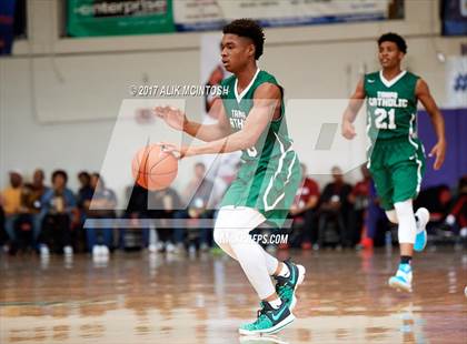 Thumbnail 1 in Tampa Catholic vs. Hillcrest Prep (Holiday Invitational) photogallery.