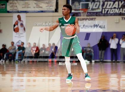 Thumbnail 2 in Tampa Catholic vs. Hillcrest Prep (Holiday Invitational) photogallery.