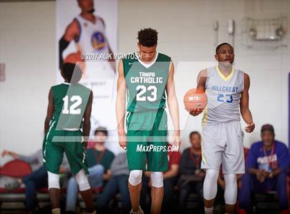 Thumbnail 2 in Tampa Catholic vs. Hillcrest Prep (Holiday Invitational) photogallery.