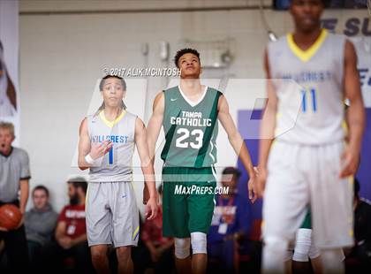 Thumbnail 2 in Tampa Catholic vs. Hillcrest Prep (Holiday Invitational) photogallery.