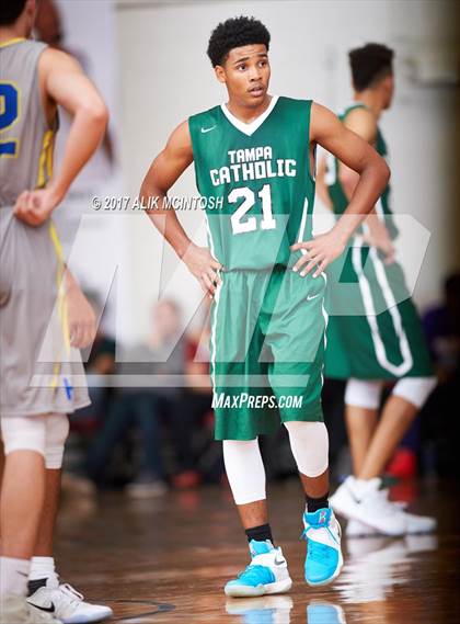 Thumbnail 1 in Tampa Catholic vs. Hillcrest Prep (Holiday Invitational) photogallery.