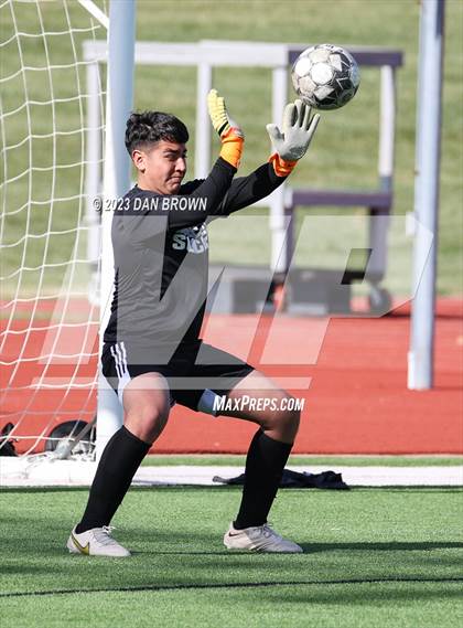 Thumbnail 1 in Poteet vs. Mesquite (Wylie Men's Soccer Showcase) photogallery.