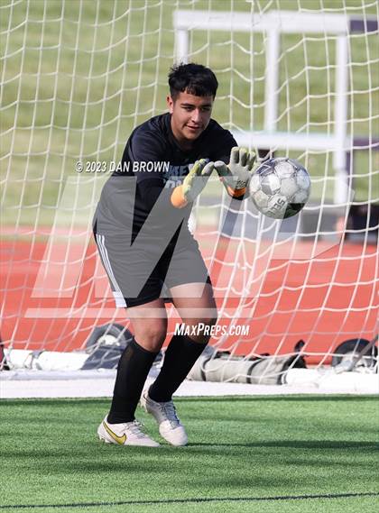 Thumbnail 2 in Poteet vs. Mesquite (Wylie Men's Soccer Showcase) photogallery.