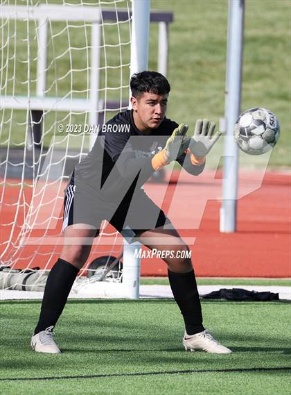 Thumbnail 3 in Poteet vs. Mesquite (Wylie Men's Soccer Showcase) photogallery.