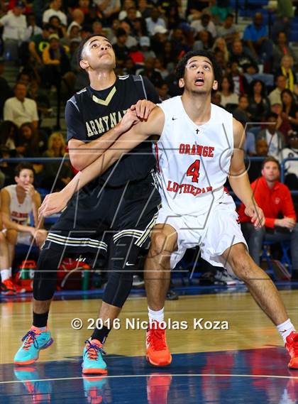 Thumbnail 2 in Army-Navy vs. Orange Lutheran (Fairfax State Preview) photogallery.
