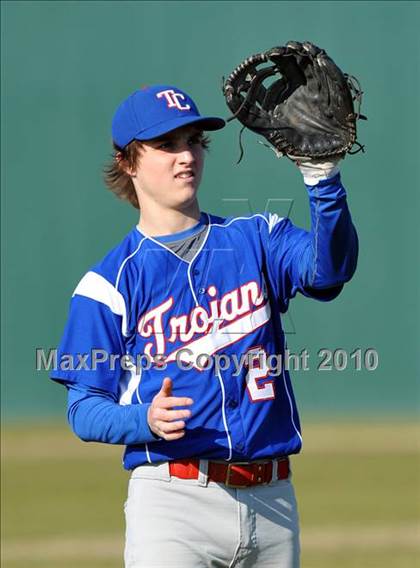 Thumbnail 2 in Naaman Forest vs. Trinity Christian (Carrollton Diamond Classic) photogallery.