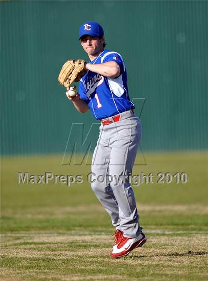 Thumbnail 1 in Naaman Forest vs. Trinity Christian (Carrollton Diamond Classic) photogallery.