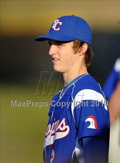 Thumbnail 3 in Naaman Forest vs. Trinity Christian (Carrollton Diamond Classic) photogallery.