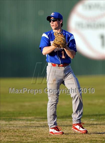 Thumbnail 1 in Naaman Forest vs. Trinity Christian (Carrollton Diamond Classic) photogallery.