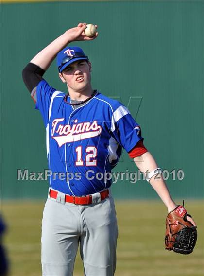 Thumbnail 2 in Naaman Forest vs. Trinity Christian (Carrollton Diamond Classic) photogallery.