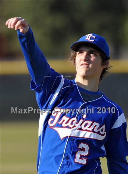 Thumbnail 3 in Naaman Forest vs. Trinity Christian (Carrollton Diamond Classic) photogallery.