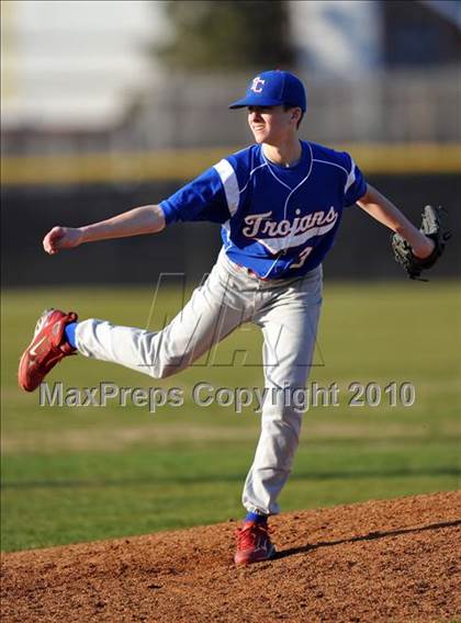 Thumbnail 2 in Naaman Forest vs. Trinity Christian (Carrollton Diamond Classic) photogallery.