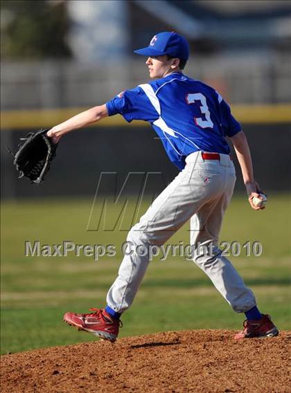 Thumbnail 1 in Naaman Forest vs. Trinity Christian (Carrollton Diamond Classic) photogallery.