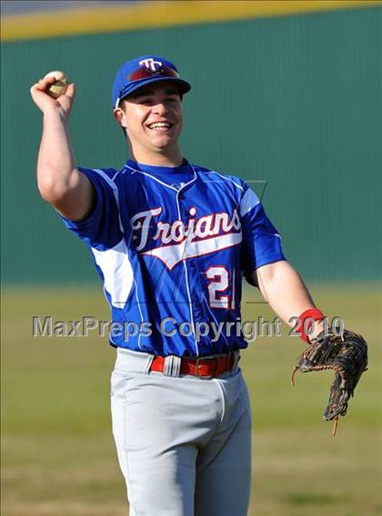 Thumbnail 3 in Naaman Forest vs. Trinity Christian (Carrollton Diamond Classic) photogallery.
