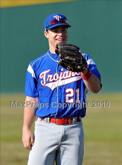 Thumbnail 1 in Naaman Forest vs. Trinity Christian (Carrollton Diamond Classic) photogallery.