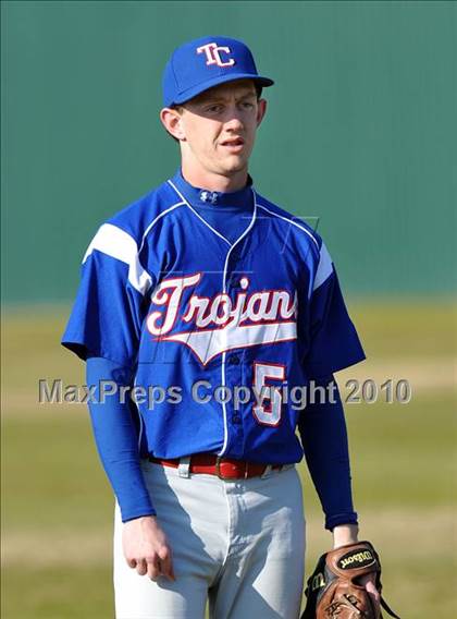 Thumbnail 1 in Naaman Forest vs. Trinity Christian (Carrollton Diamond Classic) photogallery.