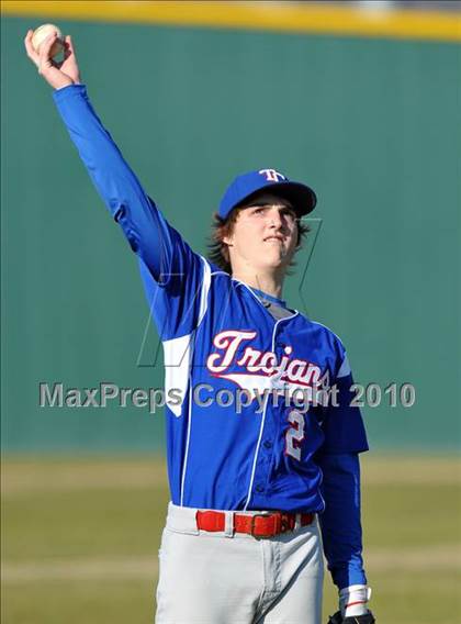 Thumbnail 2 in Naaman Forest vs. Trinity Christian (Carrollton Diamond Classic) photogallery.