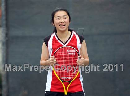 Thumbnail 2 in Chico vs Skyline (CIF NorCal Girls Team Tennis Championships)  photogallery.