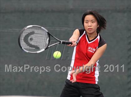Thumbnail 2 in Chico vs Skyline (CIF NorCal Girls Team Tennis Championships)  photogallery.