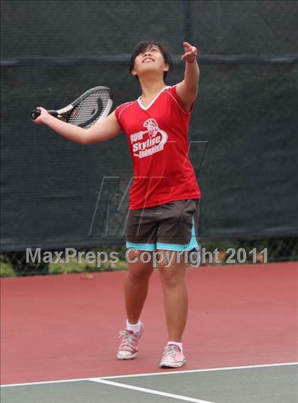 Thumbnail 1 in Chico vs Skyline (CIF NorCal Girls Team Tennis Championships)  photogallery.