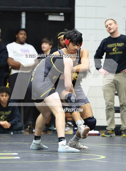 Thumbnail 3 in North East Carolina Prep vs Middle Creek (Blood Pernu Duals) photogallery.