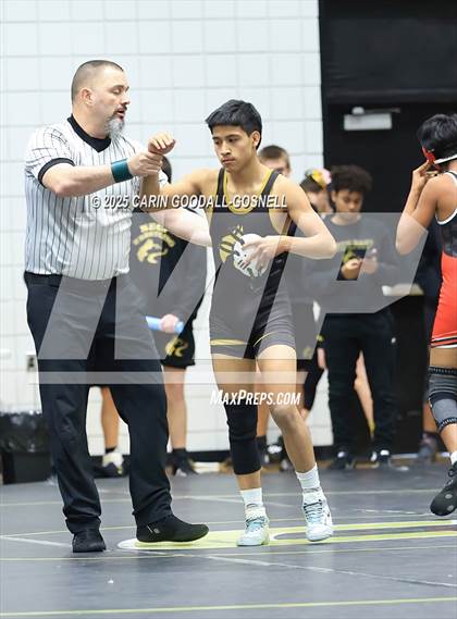Thumbnail 3 in North East Carolina Prep vs Middle Creek (Blood Pernu Duals) photogallery.