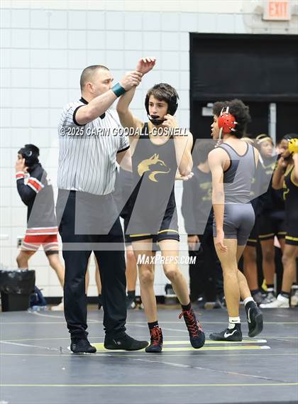 Thumbnail 1 in North East Carolina Prep vs Middle Creek (Blood Pernu Duals) photogallery.