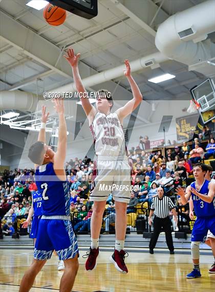 Thumbnail 3 in White County Central vs. Hector (AAA 2A State Playoff First Round) photogallery.