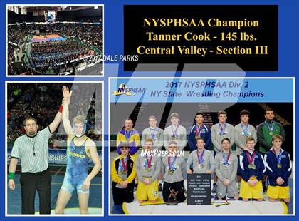 Thumbnail 2 in NYSPHSAA Wrestling Championships (Div.2 - 145 lb. Champ) photogallery.