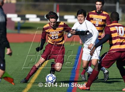 Thumbnail 1 in Ithaca vs. John Jay-East Fishkill (NYSPHSAA Class AA Regional Final) photogallery.