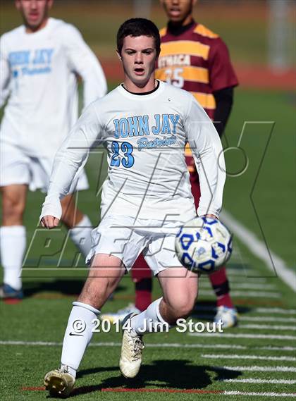Thumbnail 2 in Ithaca vs. John Jay-East Fishkill (NYSPHSAA Class AA Regional Final) photogallery.