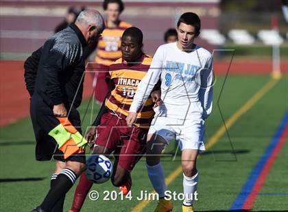 Thumbnail 2 in Ithaca vs. John Jay-East Fishkill (NYSPHSAA Class AA Regional Final) photogallery.