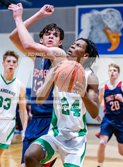 Thumbnail 2 in Christ Prep Academy vs. St. Michael the Archangel (Grain Valley Invitational) photogallery.