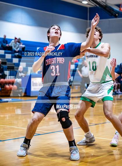 Thumbnail 2 in Christ Prep Academy vs. St. Michael the Archangel (Grain Valley Invitational) photogallery.