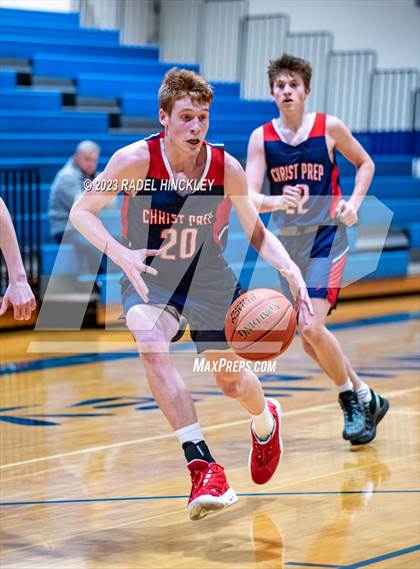 Thumbnail 2 in Christ Prep Academy vs. St. Michael the Archangel (Grain Valley Invitational) photogallery.