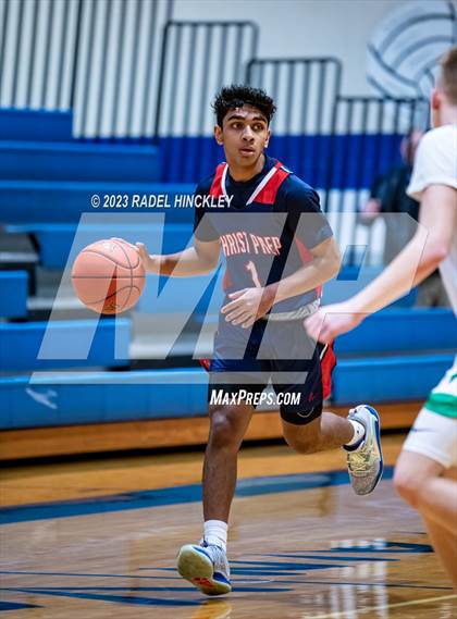 Thumbnail 3 in Christ Prep Academy vs. St. Michael the Archangel (Grain Valley Invitational) photogallery.