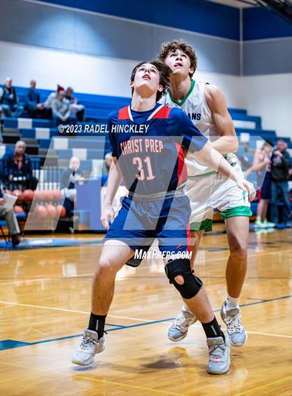 Thumbnail 3 in Christ Prep Academy vs. St. Michael the Archangel (Grain Valley Invitational) photogallery.