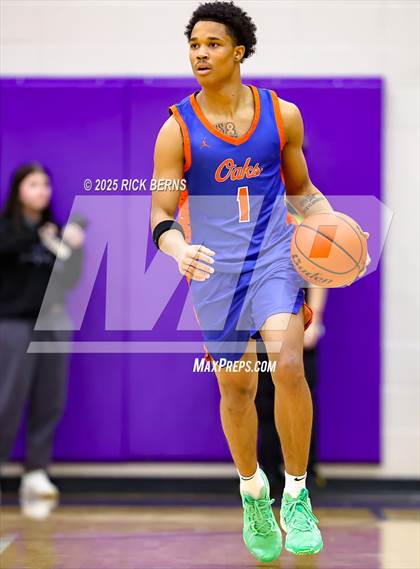 Thumbnail 2 in Grand Oaks vs Cypress Woods (UIL 6A D1 Basketball Area Playoffs) photogallery.