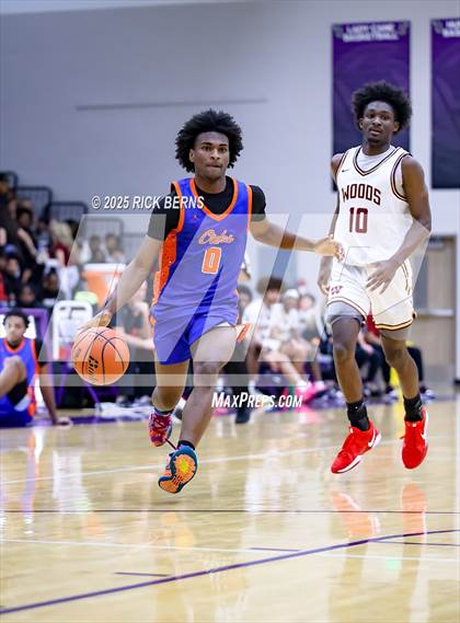 Thumbnail 2 in Grand Oaks vs Cypress Woods (UIL 6A D1 Basketball Area Playoffs) photogallery.