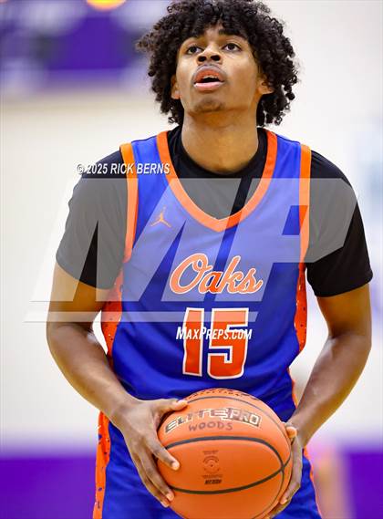 Thumbnail 2 in Grand Oaks vs Cypress Woods (UIL 6A D1 Basketball Area Playoffs) photogallery.