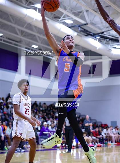 Thumbnail 1 in Grand Oaks vs Cypress Woods (UIL 6A D1 Basketball Area Playoffs) photogallery.