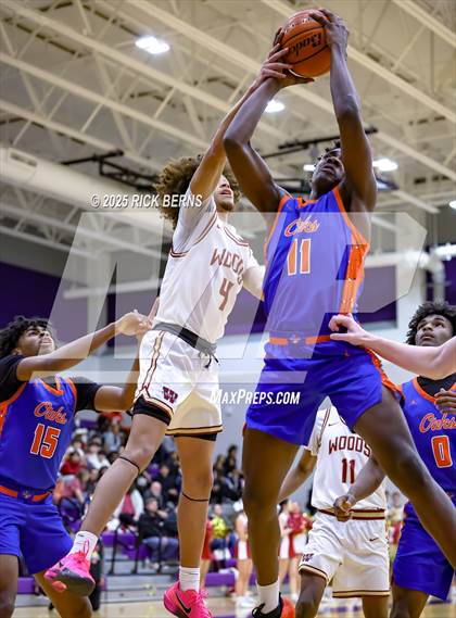 Thumbnail 3 in Grand Oaks vs Cypress Woods (UIL 6A D1 Basketball Area Playoffs) photogallery.