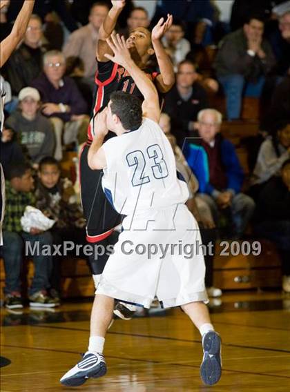 Thumbnail 2 in Clovis East vs. Centennial (Modesto Christian Holiday Hoops)  photogallery.