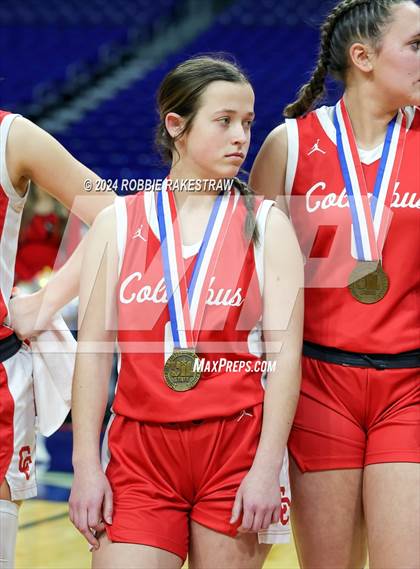Thumbnail 3 in Huntington vs. Columbus (UIL 3A Basketball Semifinal Medal Ceremony) photogallery.