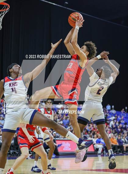 Thumbnail 1 in Kimball vs. Veterans Memorial (UIL 5A Basketball State Semifinal) photogallery.