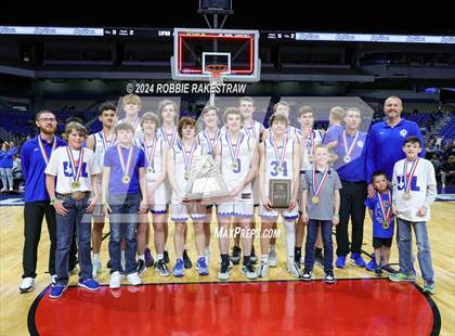 Thumbnail 2 in Lipan vs. Shelbyville (UIL 2A Basketball Final Medal Ceremony) photogallery.