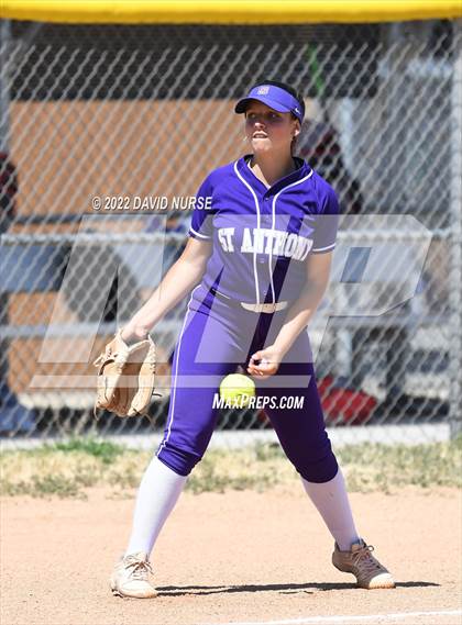 Thumbnail 2 in St. Anthony @ Quartz Hill (CIF SS Softball D3 Second Round Playoff) photogallery.
