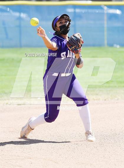 Thumbnail 3 in St. Anthony @ Quartz Hill (CIF SS Softball D3 Second Round Playoff) photogallery.